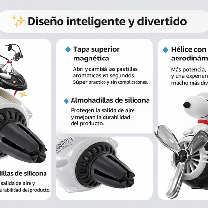 Aromatizador de auto con helice