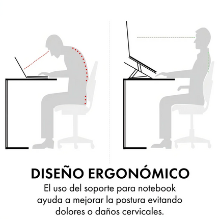 Soporte Plegable Base Notebook Regulable Aluminio