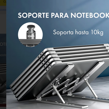 Soporte Plegable Base Notebook Regulable Aluminio